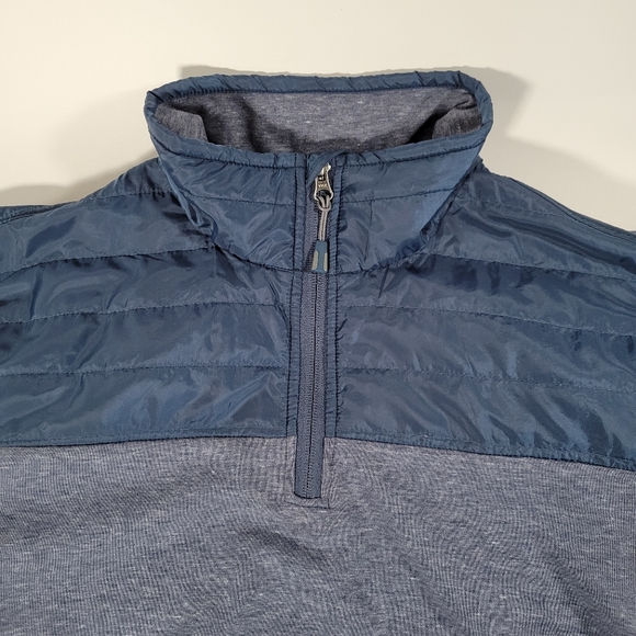 Eddie Bauer Men's 1/4 Zip Mixed Media Jumper - Picture 5 of 9